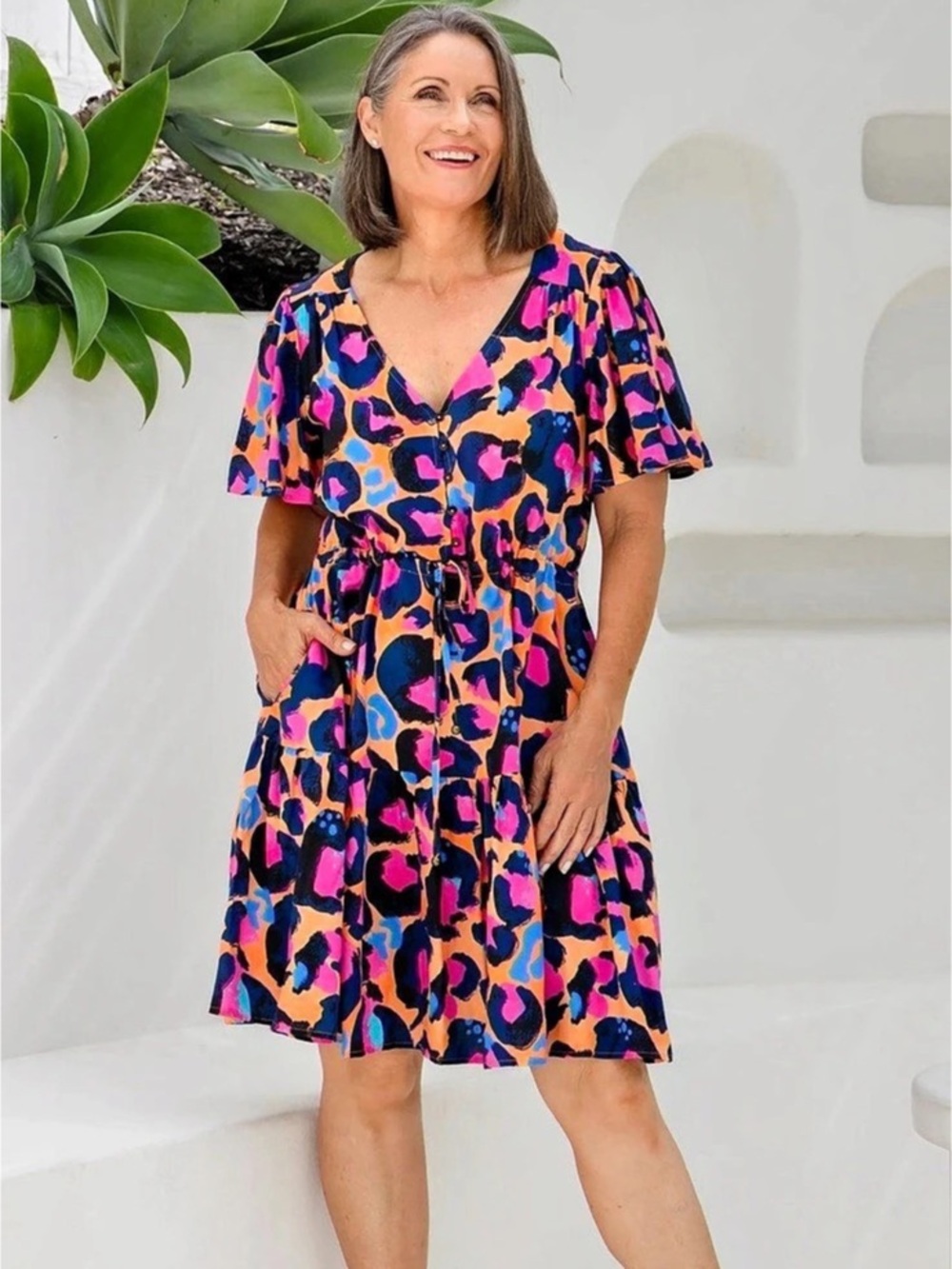 Proud Poppy Charlie Dress in Electric Leopard by Kasey Rainbow Electric Leopard